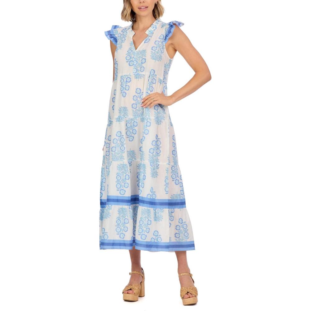 imageMud Pie Womens Chapman Maxi DressBlue