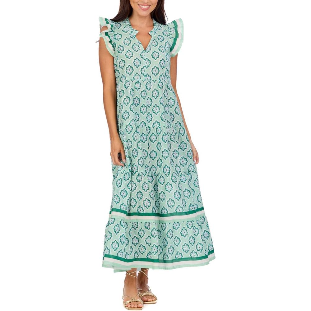 imageMud Pie Womens Chapman Maxi DressGreen