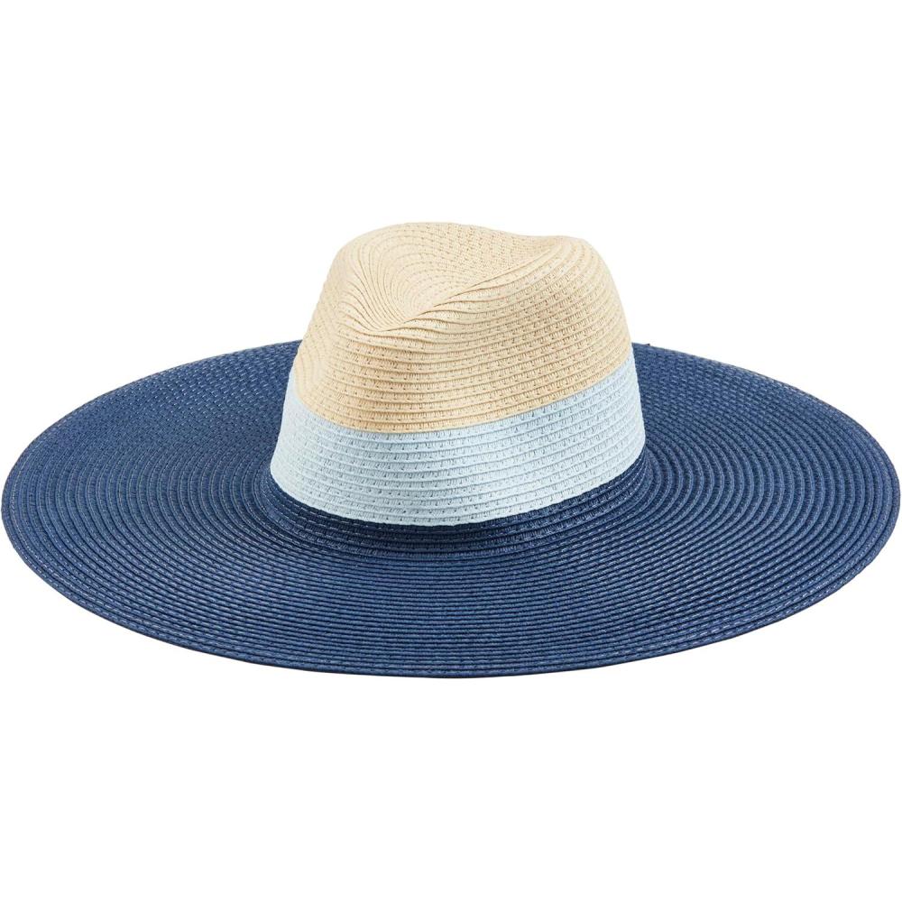 imageMud Pie Womens Color Block FedoraBlue