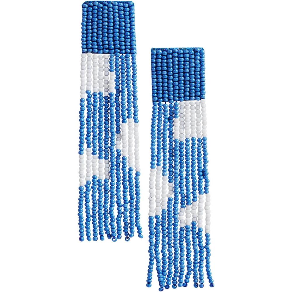 imageMud Pie Womens Dainty Earring Set One SizeBlue