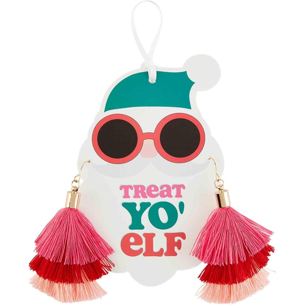 imageMud Pie Womens Holiday Earrings Red One Size