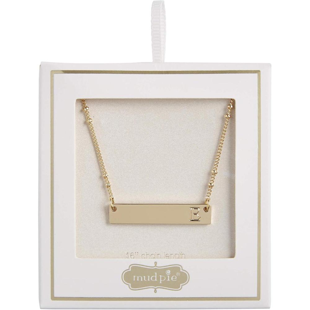 imageMud Pie Womens Initial BAR NecklaceE