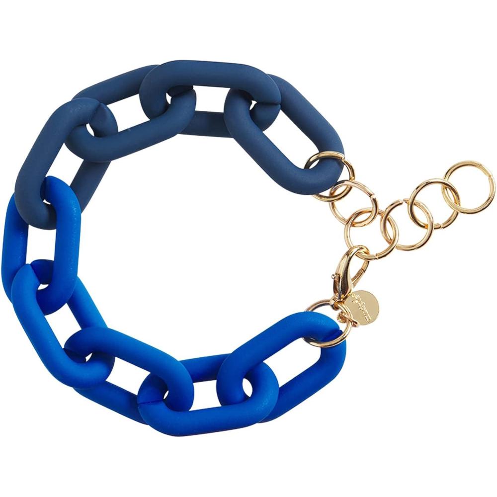 imageMud Pie Womens Link Bracelet Blue One Size