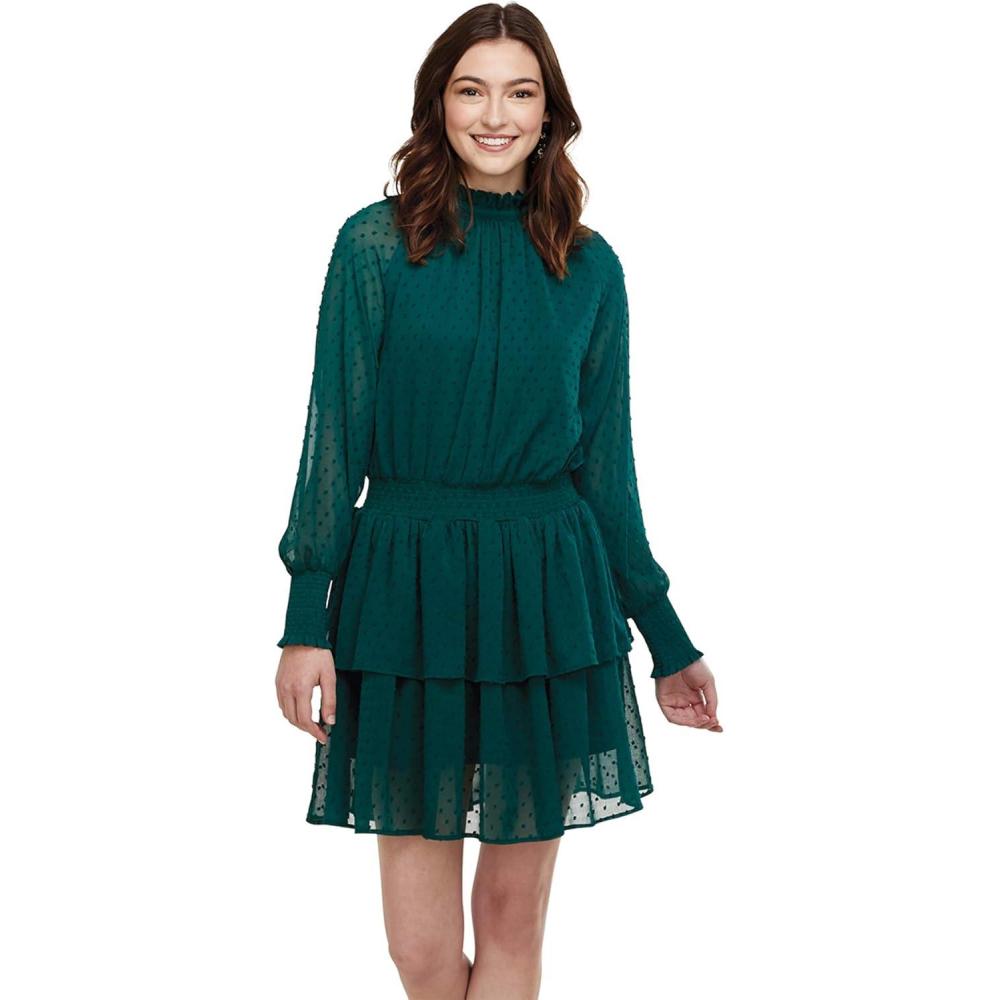 imageMud Pie Womens Long Sleeve DressGreen