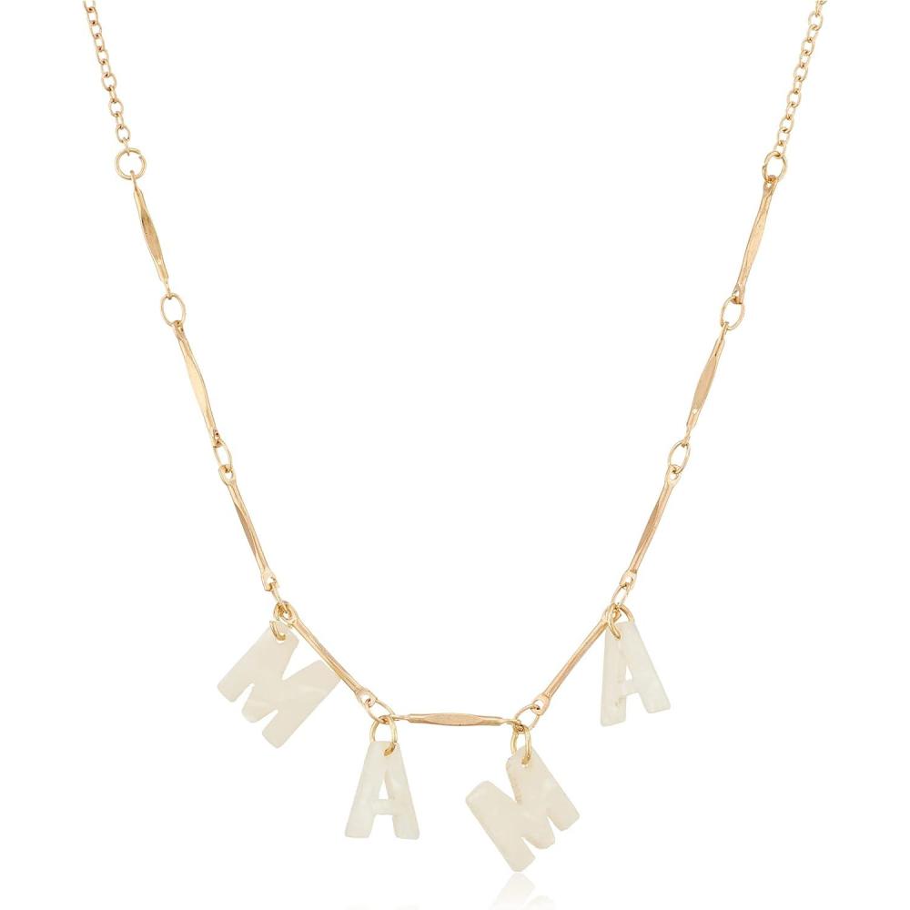 imageMud Pie Womens Mother Letter Necklace Mama Blue One Size