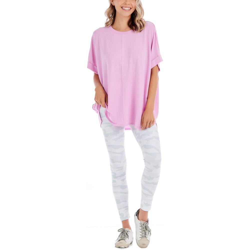 imageMud Pie Womens Nadine Oversized TopLilac