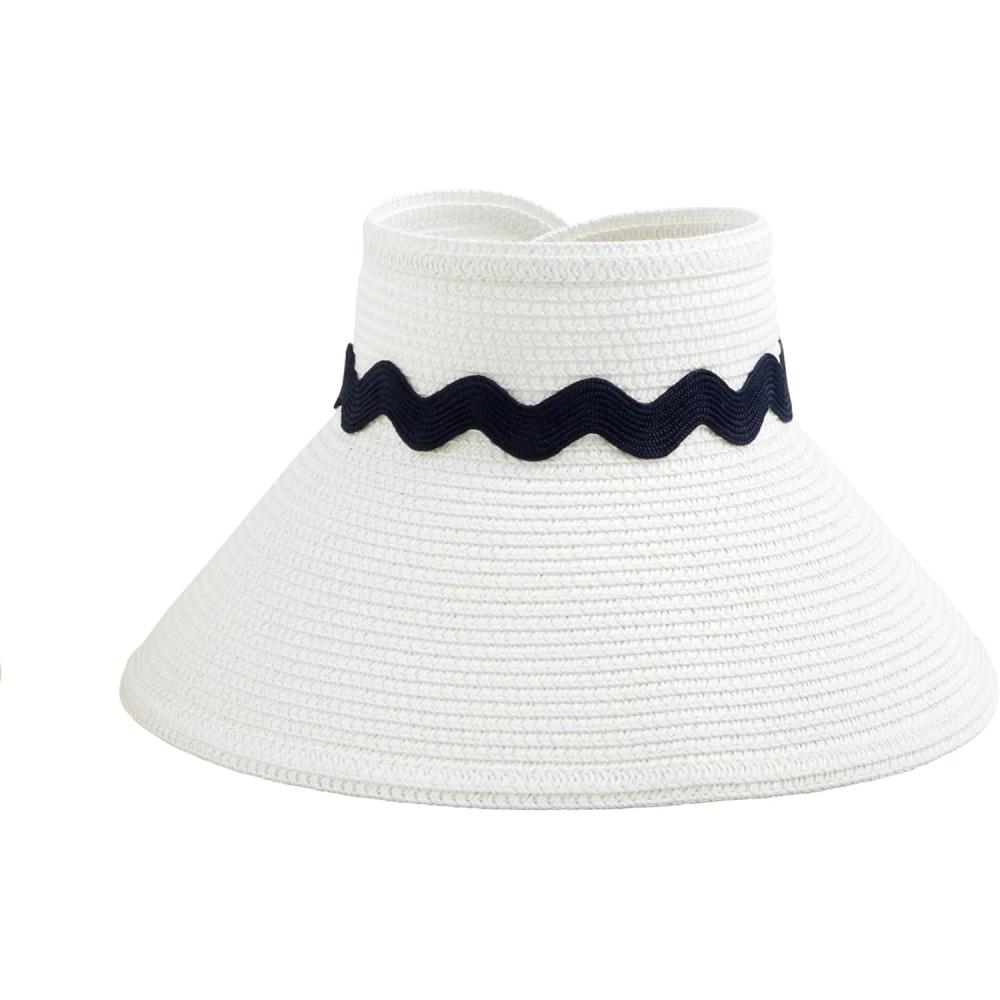 imageMud Pie Womens RIC Rac VisorWhie
