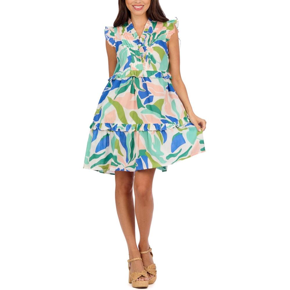 imageMud Pie Womens Reeves Flounce DressGreen