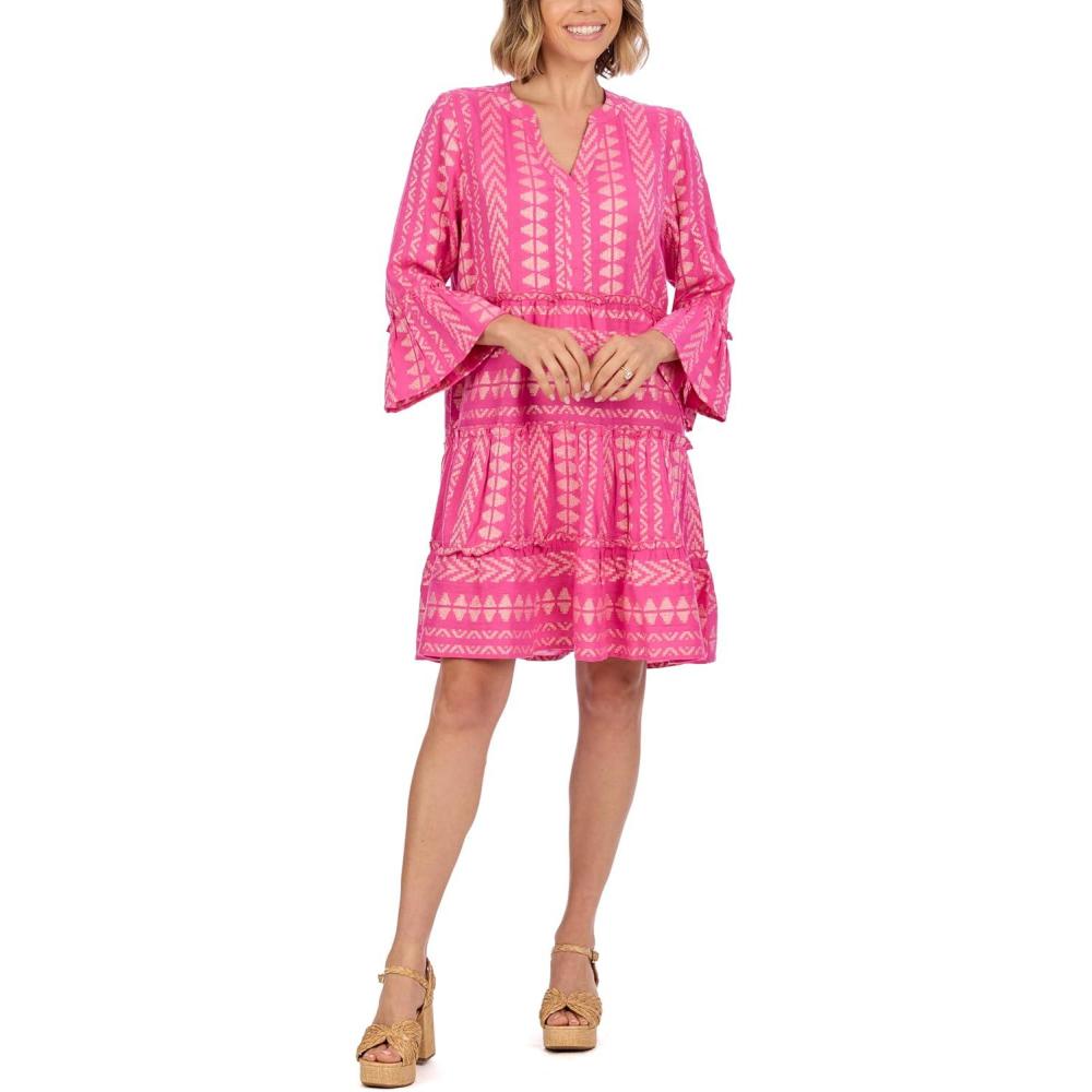 imageMud Pie Womens Womens Selden Jacquard DressPink