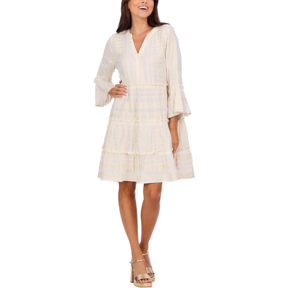imageMud Pie Womens Womens Selden Jacquard DressWhite