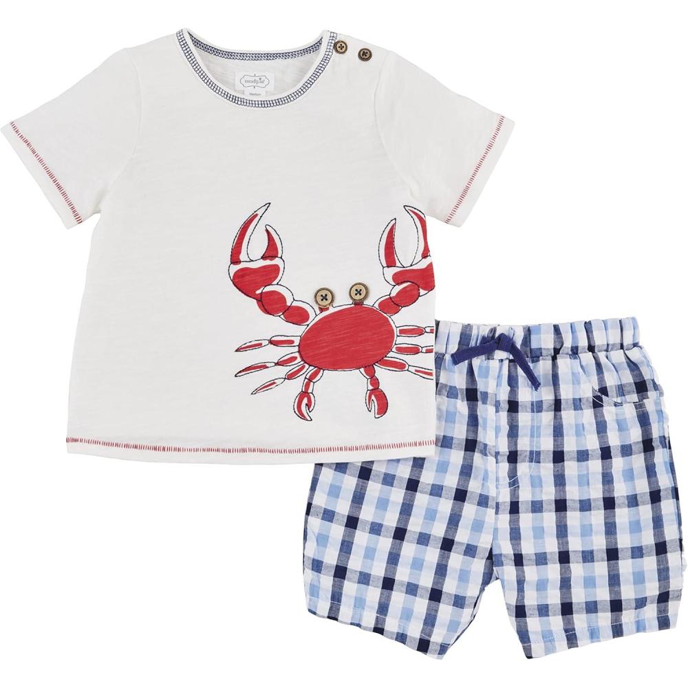 imageMud Pie babyboys Short SetMud Pie Short SetCrab
