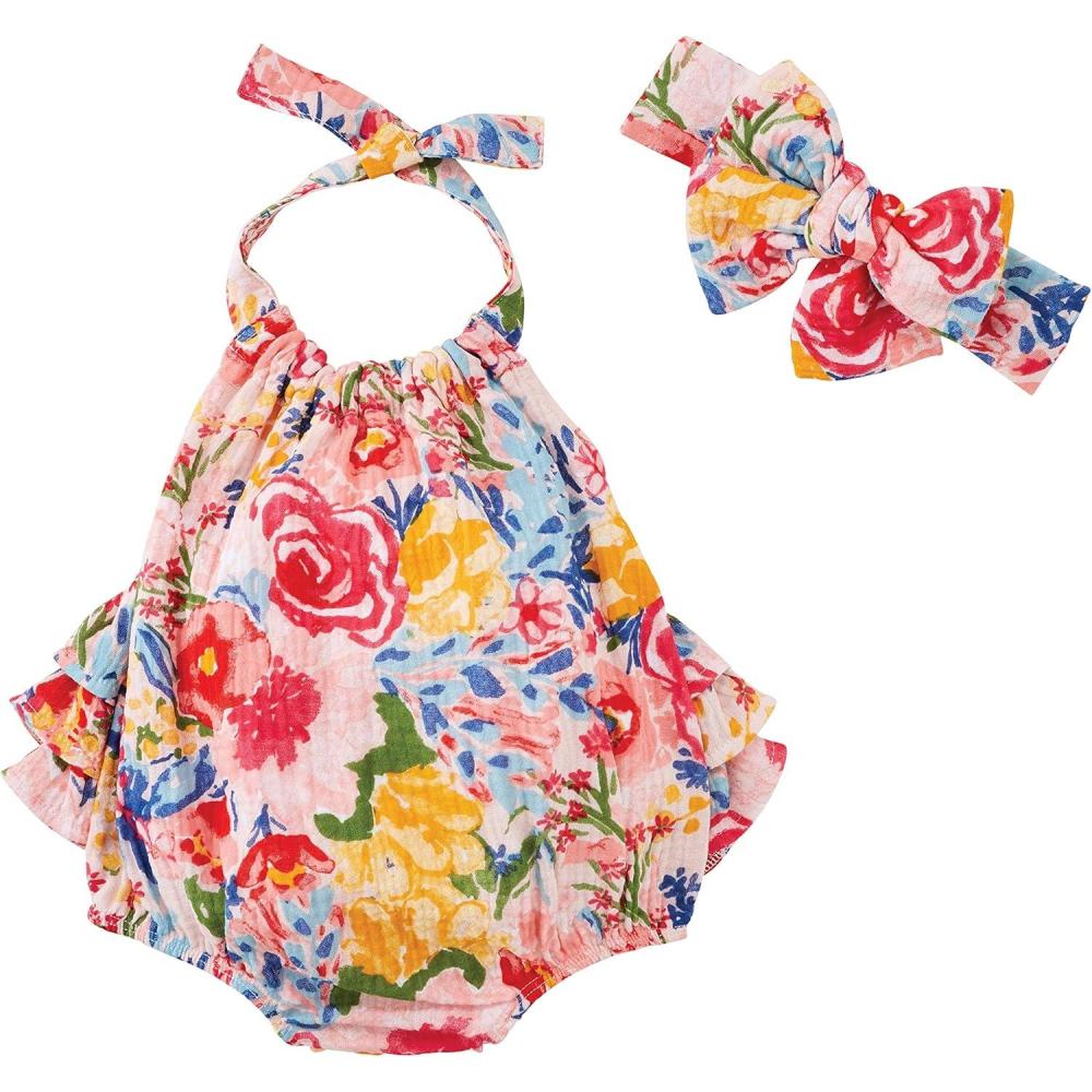 imageMud Pie babygirls Bubble and HeadbandFloral