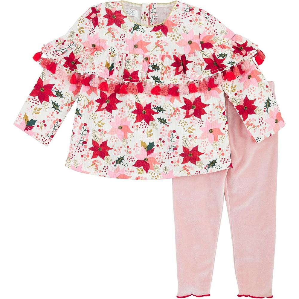 imageMud Pie babygirls CasualPoinsetta