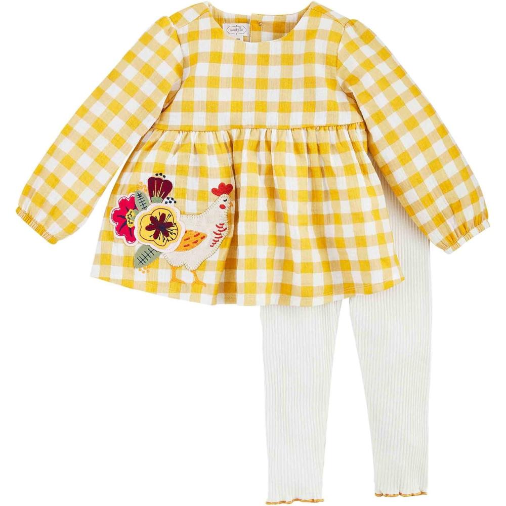 imageMud Pie babygirls CasualYellow Gingham