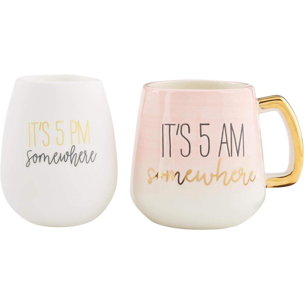 imagePINK MOM SILICONE WINE MUG SET