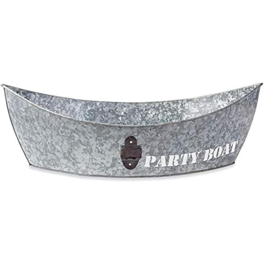 imageTin Boat Party Drink Tub with Bottle Opener 8 12quot x 28quot