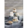 Mud Pie 41220001 Stoneware Sponge Holder, 3 1/2″ x 3 1/2″, Brown and White