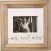 Mud Pie 4695425 Mr. and Mrs. 4″ X 6″ Wood Picture Frame, Brown