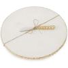 Mud Pie 4755024 Gold Edge Marble Set Serving Board, One Size, White