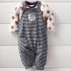 Mud Pie Baby Boys’ Thanksgiving Overall Shirt Set