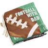 Mud Pie Baby Football With My Dad Gift Box Set | Includes Silicone Bib, Plush Book and Football Rattle Toe Socks