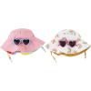 Mud Pie Baby Girl Hat & Sunglasses Set(Pink)