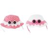 Mud Pie Baby Girl Hat & Sunglasses Set(White With Pink)