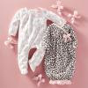 Mud Pie Baby Girls’ Leopard Grow Gift Set, 0-6 Months