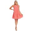 Mud Pie Baby Girls Women’s Sleeveless Tiered Dress(Coral)