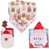 Mud Pie Baby’ Santa Gift Box Set | Includes Christmas Baby Bib, Plush Toy and Photo Memory Book