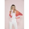 Mud Pie Barker Women’s Button Down Cardigan, Coral, Small/Medium
