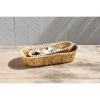 Mud Pie Beaded Hyacinth Nested Basket Set, Beaded, Small 5″ x 12 1/2″ | Large 6 1/2″ x 16 1/2″