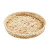 Mud Pie Beaded Hyacinth Tray, Brown, Small 2″ x 16″ Dia | Large 2″ x 19″ Dia