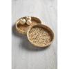 Mud Pie Beaded Hyacinth Tray, Brown, Small 2″ x 16″ Dia | Large 2″ x 19″ Dia
