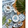 Mud Pie Blooms Print Salad Plate; 8″ dia(Flower Stem)