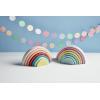 Mud Pie Children’s Stacking Rainbow Set, Blue