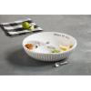 Mud Pie Circa Chip And Dip Bowl Set, White dish 3″ x 12″ dia | spoon 3 1/2″