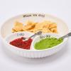 Mud Pie Circa Chip And Dip Bowl Set, White dish 3″ x 12″ dia | spoon 3 1/2″