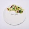 Mud Pie Circa Melamine Salad Plate, White, Chow Time, 7.5″ dia