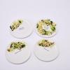 Mud Pie Circa Melamine Salad Plate, White, Chow Time, 7.5″ dia