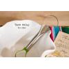 Mud Pie Circa Taco Salad Bowl and Towel Set, White, 5″ x 10″ dia