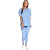 Mud Pie Claremont Women’s Knit Short Sleeve T-Shirt(Blue)