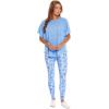 Mud Pie Claremont Women’s Knit Short Sleeve T-Shirt(Blue)