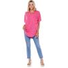 Mud Pie Claremont Women’s Knit Short Sleeve T-Shirt(Pink)