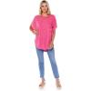 Mud Pie Claremont Women’s Knit Short Sleeve T-Shirt(Pink)
