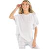 Mud Pie Claremont Women’s Knit Short Sleeve T-Shirt(White)