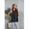 Mud Pie Dempsey Women’s Sleeveless Swing Tank Top(Black)