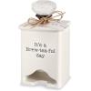 Mud Pie FBA_ Ceramic Tea Bag Caddy, White