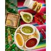 Mud Pie Fiesta Dip Bowl Set, Avocado, 5″ X 6″ | Spoon 3 1/2″(Avocado)