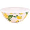 Mud Pie Fruit Bowl With Lid Set, Small 3″ X 7 1/4″ Dia | Large 3 3/4″ X 8 1/2″ Dia, Blue(Blue)